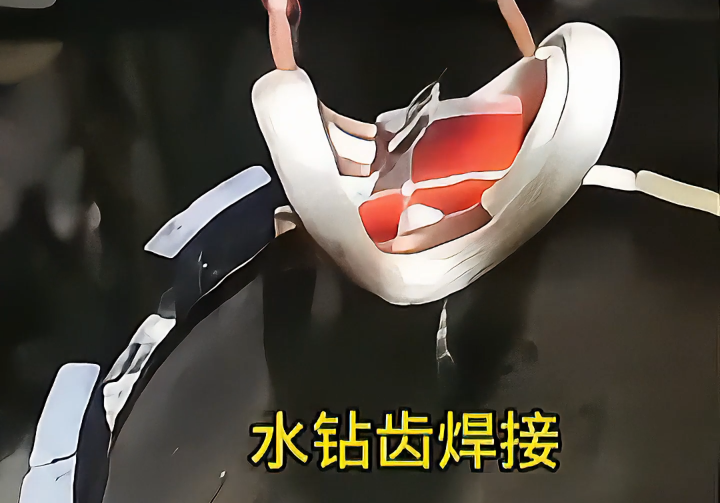 高頻感應(yīng)加熱設(shè)備,工人師傅自己焊接鋸片鉆頭合金,省錢(qián)又高效